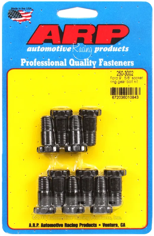 250-3002 – ARP Differential Ring Gear Bolt, For Use With Ford 9 Inch Using 5/8 Inch Socket 0.940 Inch Under Head Leng...